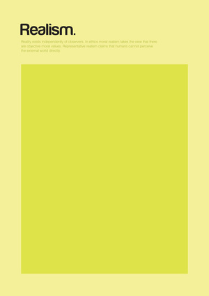 Minimalist posters explain complex philosophical concepts with basic shapes
